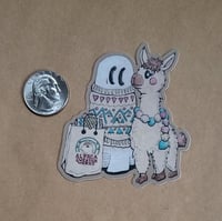 Image 2 of Vinyl Sticker--Swoopy Ghost's at the Alpaca Sweater Works