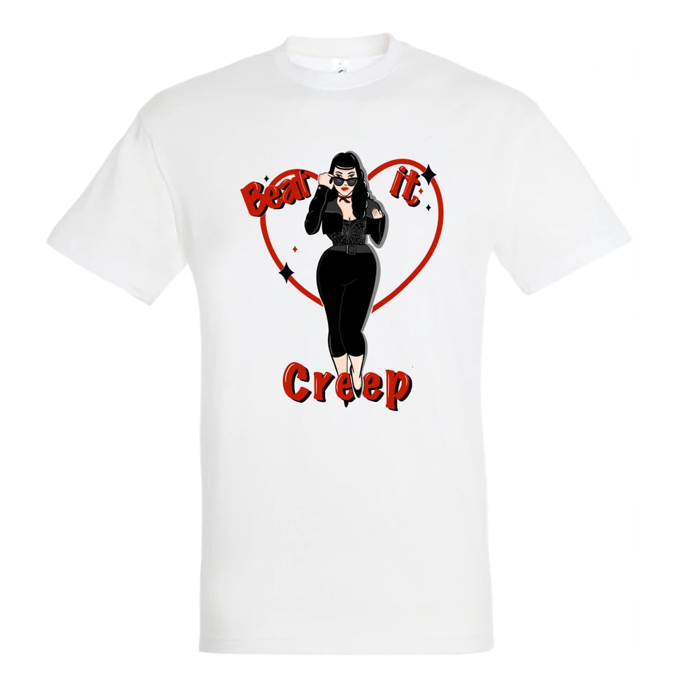 Image of ‘Beat it, creep’ plain T-shirt