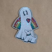 Image 2 of Vinyl Magnet--Swoopy Rainbow Pride