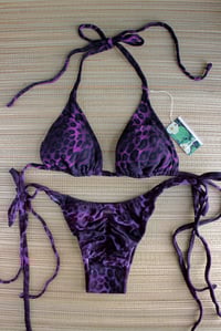 Image 2 of ♲ Purple Leopard Bikini Set - XL 