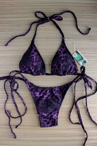 Image 3 of ♲ Purple Leopard Bikini Set - XL 