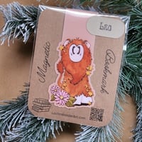 Image 1 of Magnetic Bookmark--Swoopy Ghost as Leo Zodiac