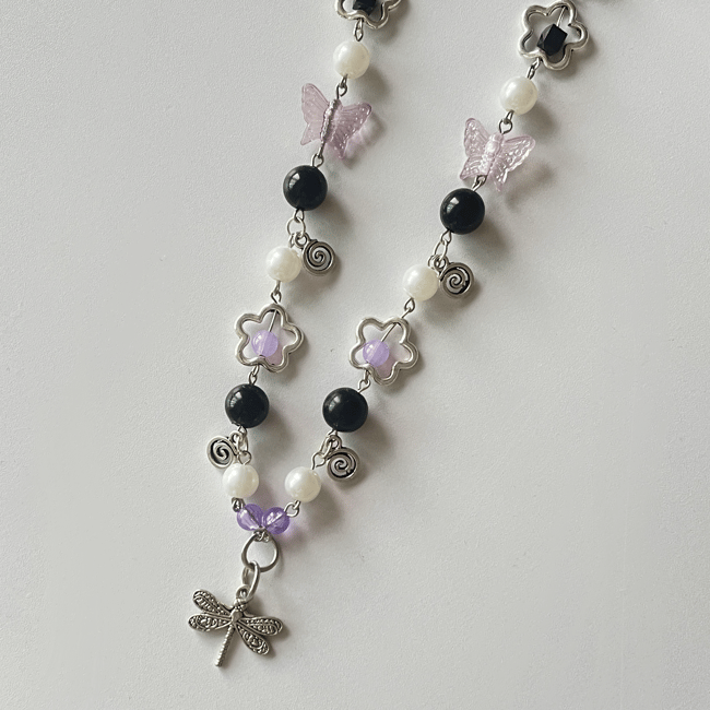 dragonfly coraline inspired necklace