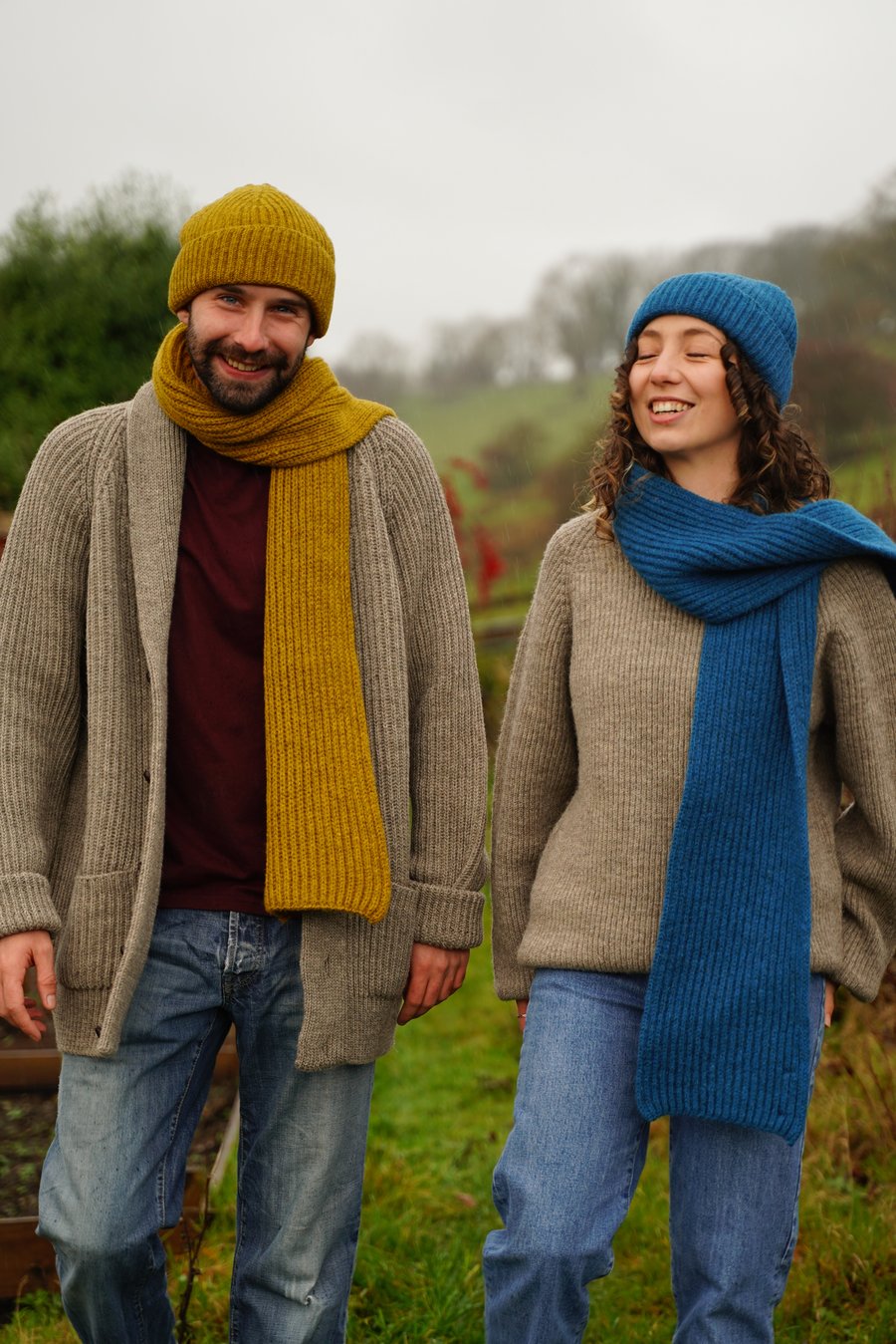 Image of Fisherman's Rib Beanie and Scarf Set 