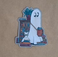 Image 2 of Vinyl Magnet--Swoopy Ghost's Home Library
