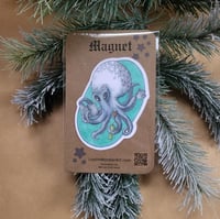 Image 1 of Vinyl Magnet--Octopus Reading