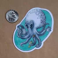 Image 3 of Vinyl Magnet--Octopus Reading