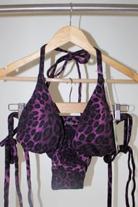 Image 4 of ♲ Purple Leopard Bikini Set - XL 