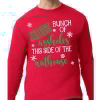 Image 2 of jolliest bunch of A**holes this side of the nuthouse Christmas Vacation adult Shirt