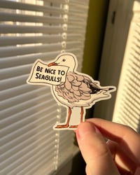 Image 2 of Be Nice To Seagulls Weatherproof Sticker