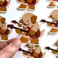 Image 2 of Red Guitar Player Sticker