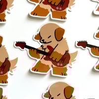 Image 3 of Red Guitar Player Sticker