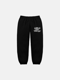 GIRLS ARE DRUGS® SWEATPANTS - BLACK / WHITE