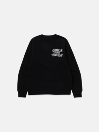 Image 1 of GIRLS ARE DRUGS® SWEATSHIRTS - BLACK / WHITE