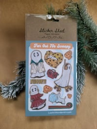 Paper Sticker Sheet--Swoopy in the Far Out 70s