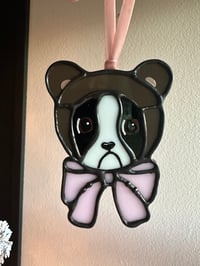 Boston terrier bear ornament 