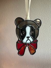 Image 1 of Boston bear red bow 