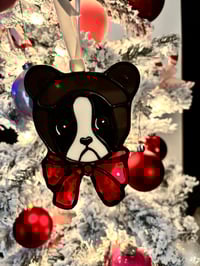 Image 2 of Boston bear red bow 