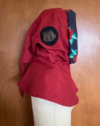 Image 1 of Medieval Hood - Maroon with Rose Lining