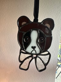 Image 1 of *discounted* Boston ornament clear iridescent 