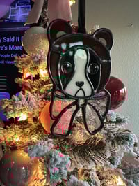 Image 2 of *discounted* Boston ornament clear iridescent 