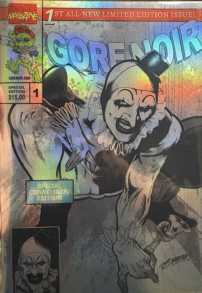 Image of FOIL Terrifier Noir Spidey Tribute Comic Sized Magazine