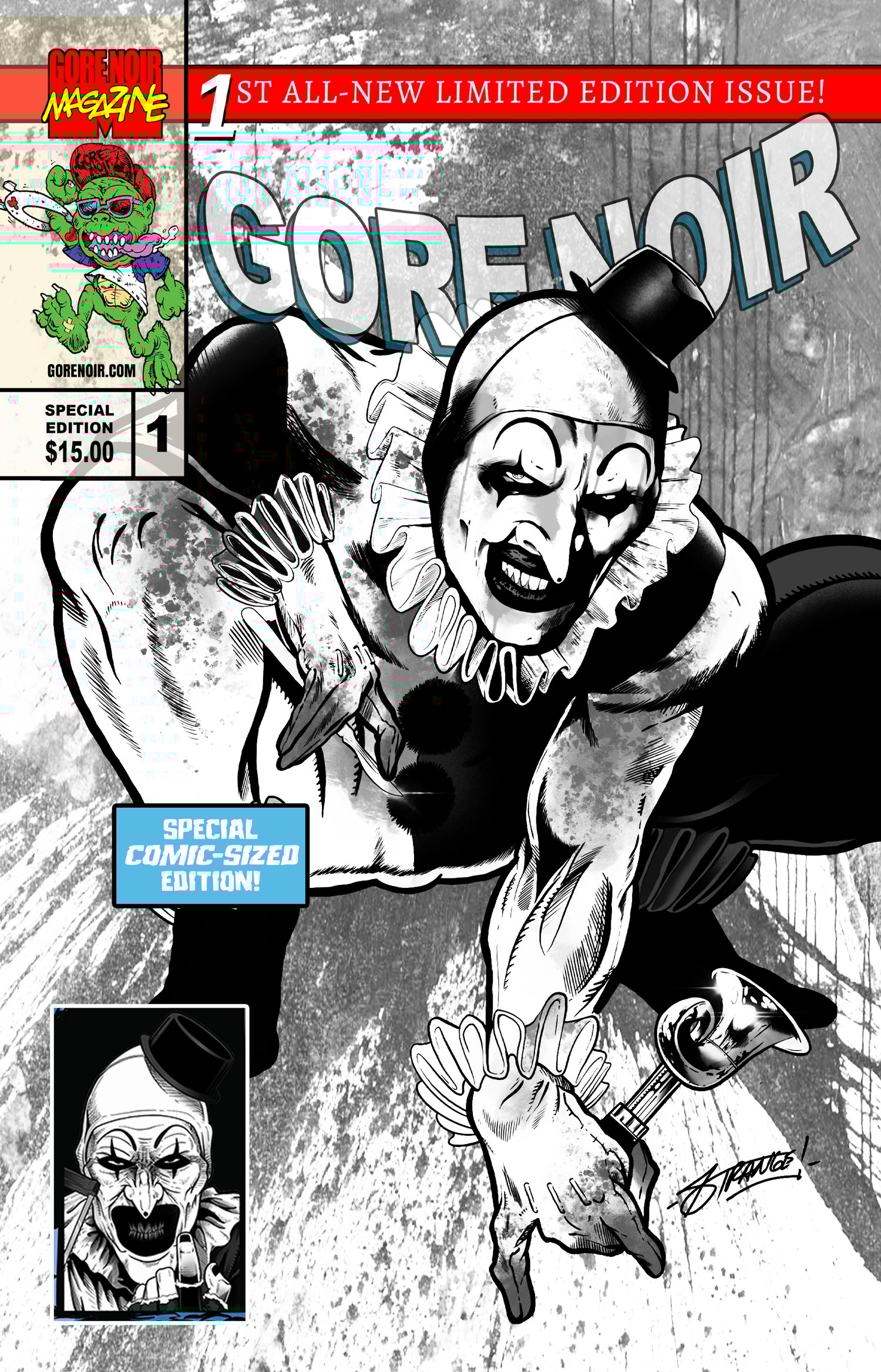 Image of Terrifier Noir Spidey Tribute Comic Sized Magazine