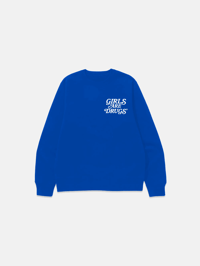 Image 1 of GIRLS ARE DRUGS® SWEATSHIRTS - ROYAL / WHITE