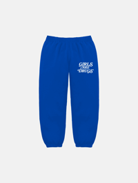 GIRLS ARE DRUGS® SWEATPANTS - ROYAL / WHITE