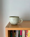 speckled white mug