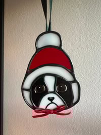 Image 1 of Boston Santa ornament 