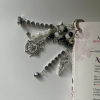 Image 6 of Stray Kids "Divine" Bookmark Collection | Handmade Black & White Beaded Bookmark