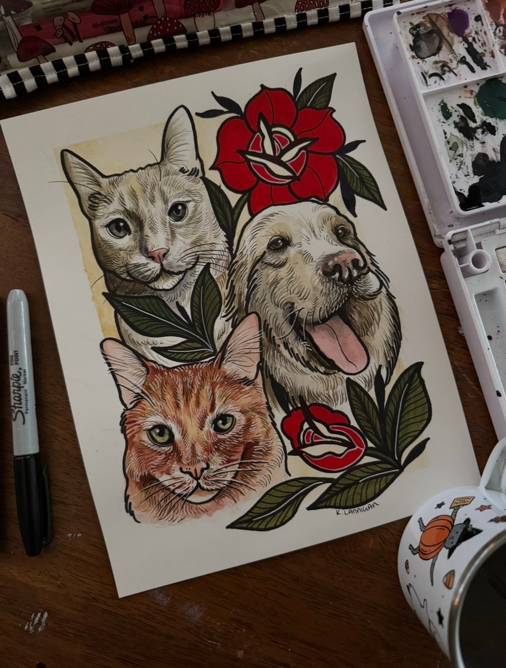 Custom Pet Portrait Voucher