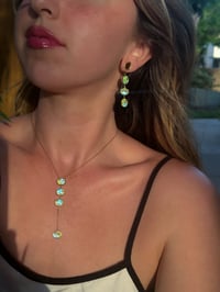 Image 4 of Mint Green Northern Lights Dangles (Gold)