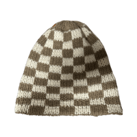 Image 1 of Stone Plaid Beanie