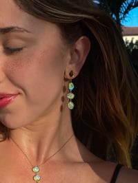 Image 1 of Mint Green Northern Lights Dangles (Gold)