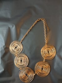 Image 1 of Goldtone Spiral Necklace