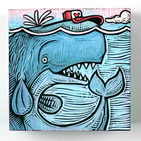 Sperm Whale Carved and Painted Panel