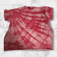 Image 1 of 2xl side spiral dark pink tye dye