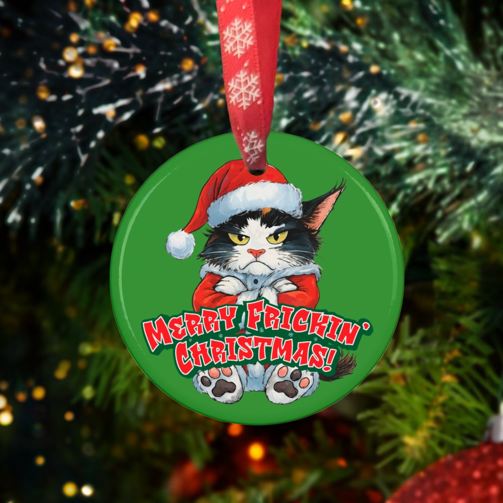 Image of Merry Frickin' Christmas Cat Ornament