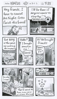 NEW!! Daily Comic 11/24: Canceling Art Night