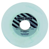 Image 1 of ADULT CRASH  - Book & 7" *BLUE + WHITE VINYL*
