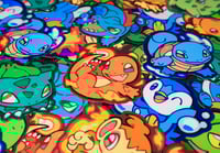 Image 1 of Starter Pokemon Stickers SET 1