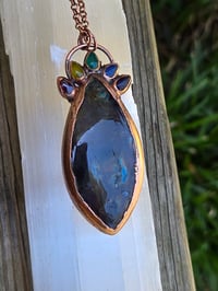 Image 4 of Electrofoemed Labradorite Rainbow Brite necklace