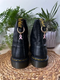 Gold Breast Cancer Ribbon Boot Charms