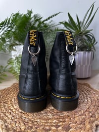 Silver Heart Eye Boot Charms