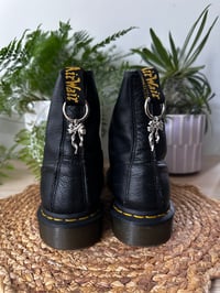 Big Silver Bow Boot Charms