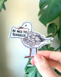 Image 1 of Be Nice To Seagulls Weatherproof Sticker