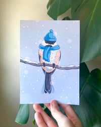 Image 2 of Cozy Chickadee Art Print