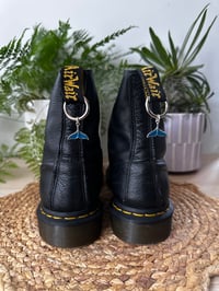 Silver Whale Tail Boot Charms